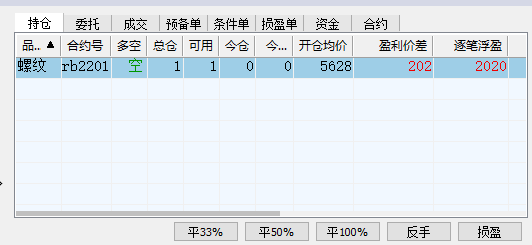 持仓中